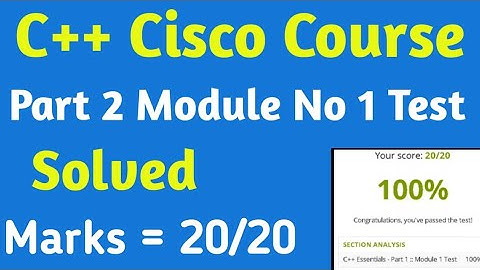 C++ Cisco Course | Part 2 Test 01 | Solved Test | C++ Test 2023 | CS 201 Assignment Vu