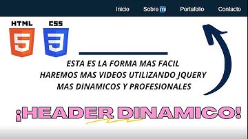 Como hacer un HEADER DINAMICO con HTML y CSS #1