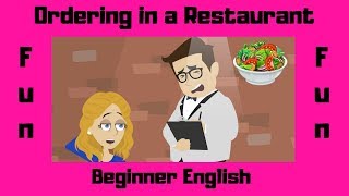 Ordering in a Restaurant | Beginner English | Food screenshot 1