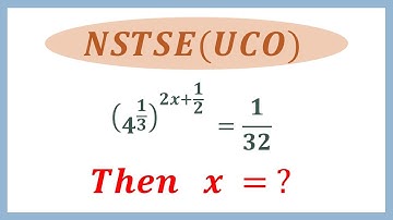 #How to find the value of x #NSTSE(UCO) Exam Question #Olympiad Exam #Exponents and Powers.