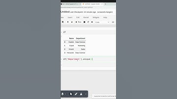 Find Unique Values Pandas DataFrame Column #shorts #interviewquestions