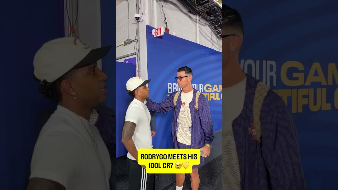 Rodrygo Meets His Idol Cristiano Ronaldo ❤️ #Ronaldo #Rodrygo #Shorts  #football #respect - YouTube