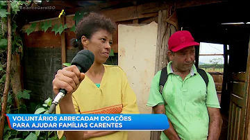 VOLUNTÁRIOS ARRECADAM DOAÇÕES PARA AJUDAR FAMÍLIAS CARENTES