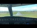 Vol dans le cockpit avec collision aviaire à l’atterrissage (  turbulences et contournement orages)