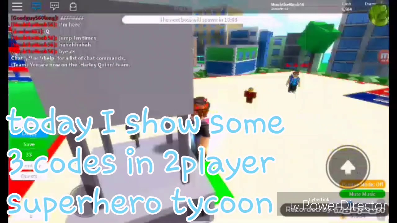 Codes For 2 Player Super Hero Tycoon ALL CODE IN 2 PLAYER SUPERHERO TYCOON - YouTube