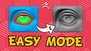 How To Sculpt Eyes In 3 Minutes - Zbrush Tutorial