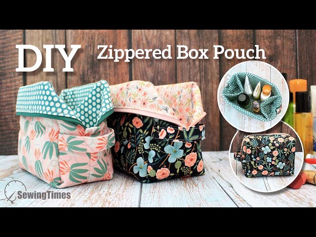 DIY Zippered Box Pouch – diy pouch and bag with sewingtimes