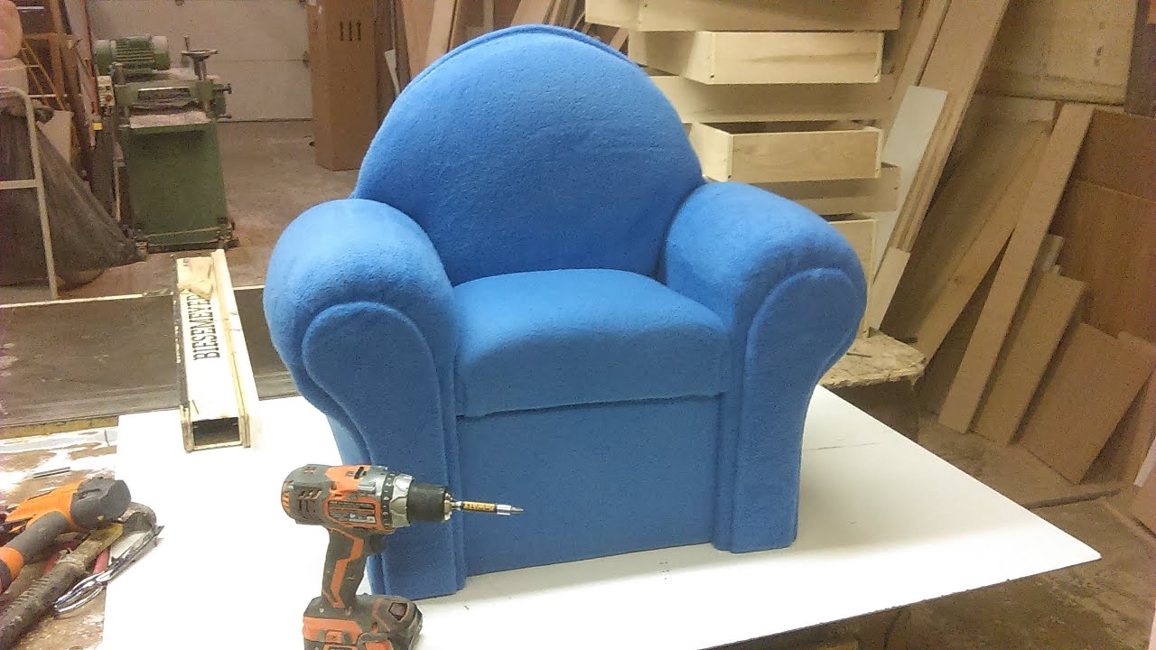 how i make a small couch chair - YouTube