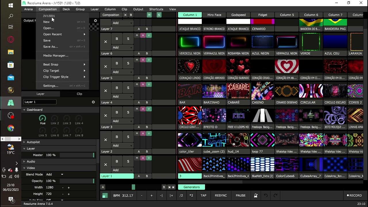 COMO ABRIR VARIOS LAYERS NO RESOLUME ARENA COM NOTEBOOK RESOLUÇÃO BAIXA