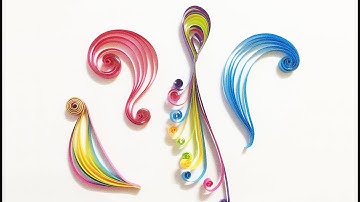 How to make 4 Quilling Scrolls | DIY Different Quilling scrolls | Quilling for beginners