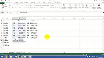 Aula 4 - Excel Básico  - Funções média, máximo e mínimo