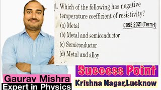 Which of the following has negative temperature coefficient of resistivity CBSE 2021 /Semiconductor