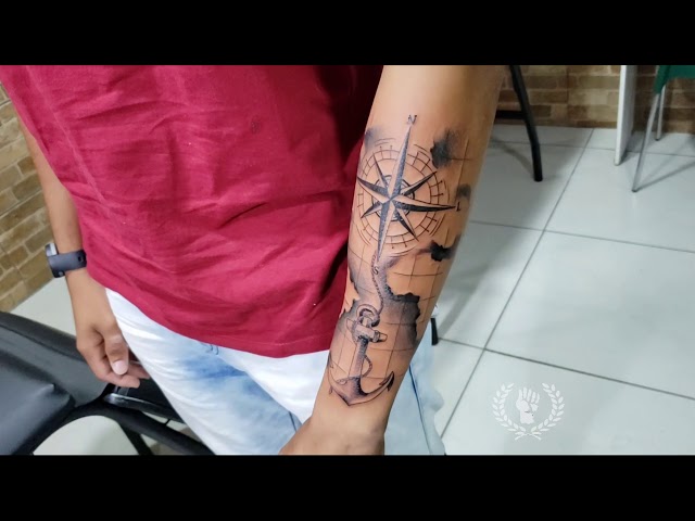 Tattoo Dama xadrez TIMELAPSE by Rafáel Riberio (Nossa Honra) 