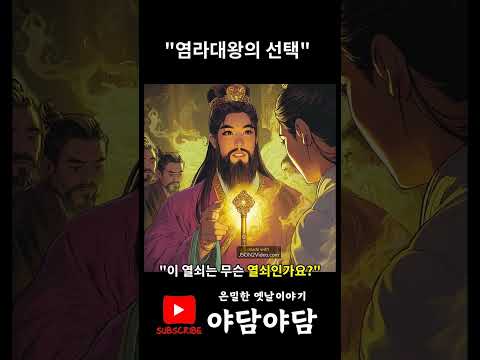 [야담야담]염라대왕과 두 여인#shorts