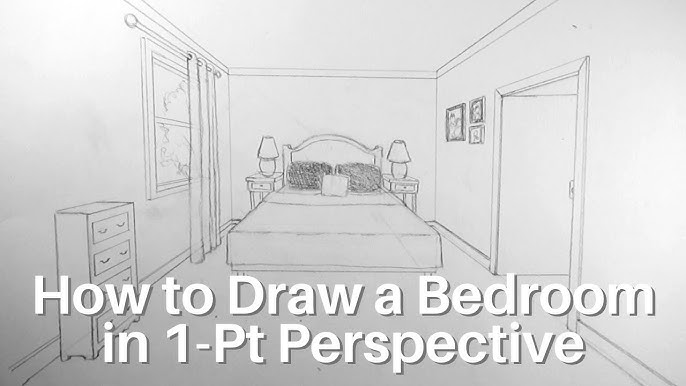 How to Draw a Room in 1-Point Perspective - YouTube