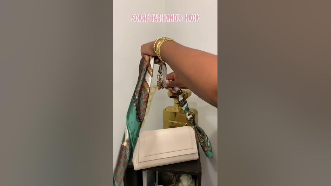 How to use twillies wrap your bag handle#fashion #twilly #scarf #scarv