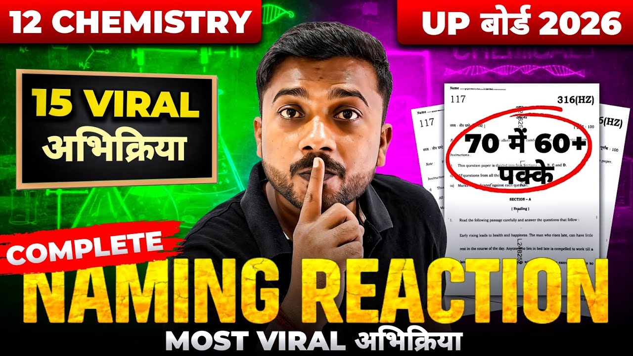 12th Chemistry 2026 Naming Reaction 🔥Trick | 12th Chemistry Important Abhikriya UP Board 2026