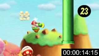 Yoshi's New Island Speed Run - World 1-1 (With Timer) Resimi