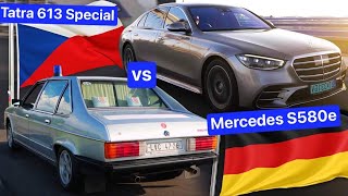 Komunizmus vs kapitalizmus kto bol lepší? Mercedes-Benz S 580e vs Tatra 613 Special