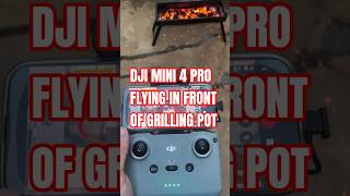 DJI Mini 4 Pro flying in front of the grilling pot #dji #drone #djimini4pro @DJI