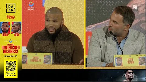 AWKWARD! -CHRIS EUBANK & EDDIE HEARN GET INTO VERY HEATED ARGUMENT IN PRESS CONFERENCE / EUBANK-BENN