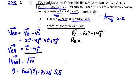 2010 Relative Velocity Q2a