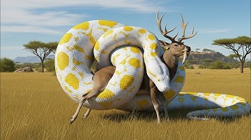 Leven 3,8 miljoen jaar geleden | Enorme reuzenpython valt prehistorisch hert aan