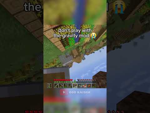Don't Play Minecraft With The Gravity Mod! #minecraft #minecraftshorts
