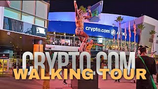 Crypto.com Arena Staples Center And Surroundings At Night In 4K Walking Tour. Lakers Game