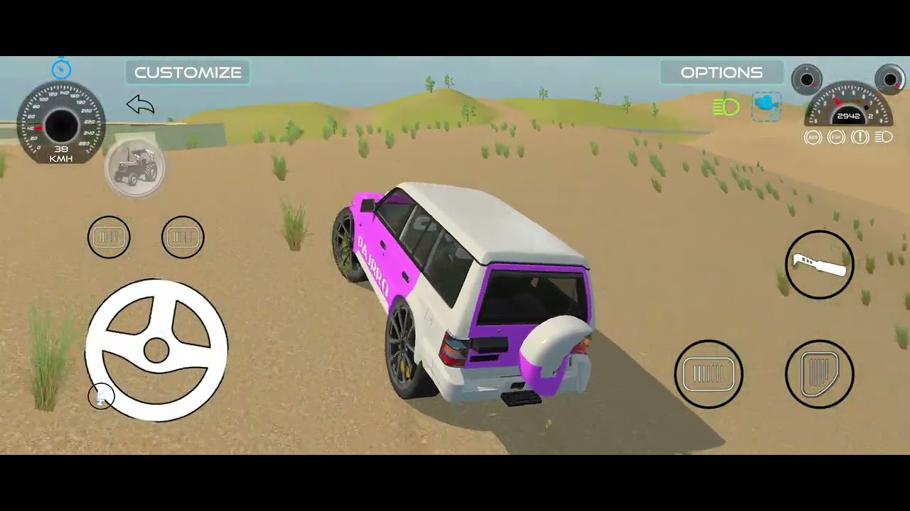 Pink 🩷 4x4 pajero car 🚗