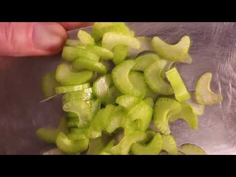 How to Slice CELERY Like a Ninja | Vegetable Chopping Channel | ASMR with no music or talking