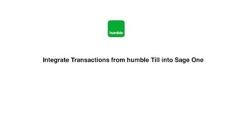 Integrate Transactions from humble Till into Sage One