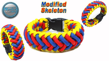 How to Make a Paracord Bracelet Modified Skeleton 3 Color Paracord Bracelet Knot Tutorial