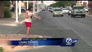 Curb complication: Central Ave. and Jefferson St.