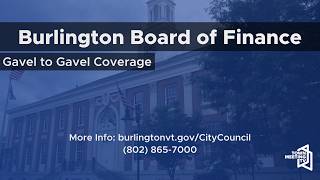 Burlington Board of Finance - 8/3/2026