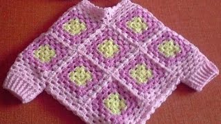 Poncho a crochet para niña de 3 años
