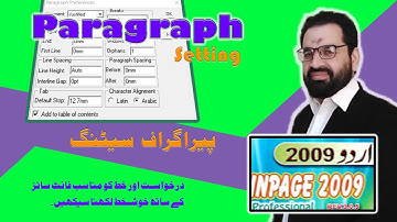 Paragraph Setting | Urdu Letter and Application | Inpage Urdu | Video Lesson# 7