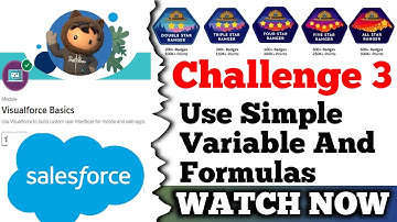 Use Simple Variables and Formulas || Visualforce Basics || Salesforce || Challenge 3