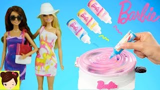 Diseñamos Vestidos de Barbie con Pinturas - Juego de Moda Barbie y Diseña -