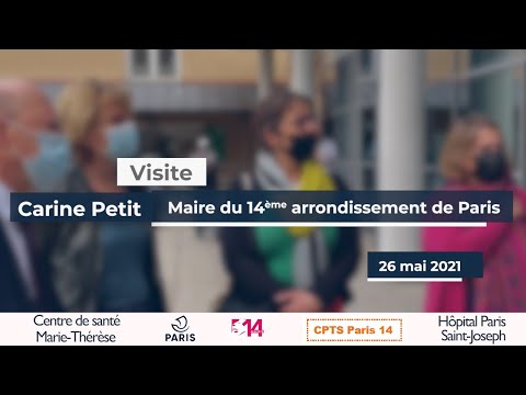 Visite du centre de vaccination de l'Hôpital Paris-Saint Joseph par le Maire du 14ème arrondissement