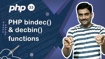 PHP bindec( )  and decbin( ) function - PHP Tutorial 33 🚀