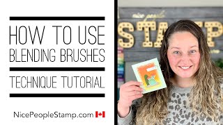 🛑 How to use Blending Brushes | Technique Tutorial | Stampin' Up! Flowering Cactus Product Medley screenshot 2