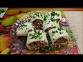 Рулет белковый с мясной начинкой )