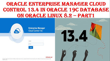 Oracle 19c Database Configuration for OEM 13.4 - Oracle Enterprise Manager Cloud on Oracle Linux 8.2