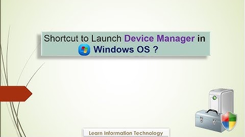 Create Device Manager Shortcut on your Desktop in Windows OS