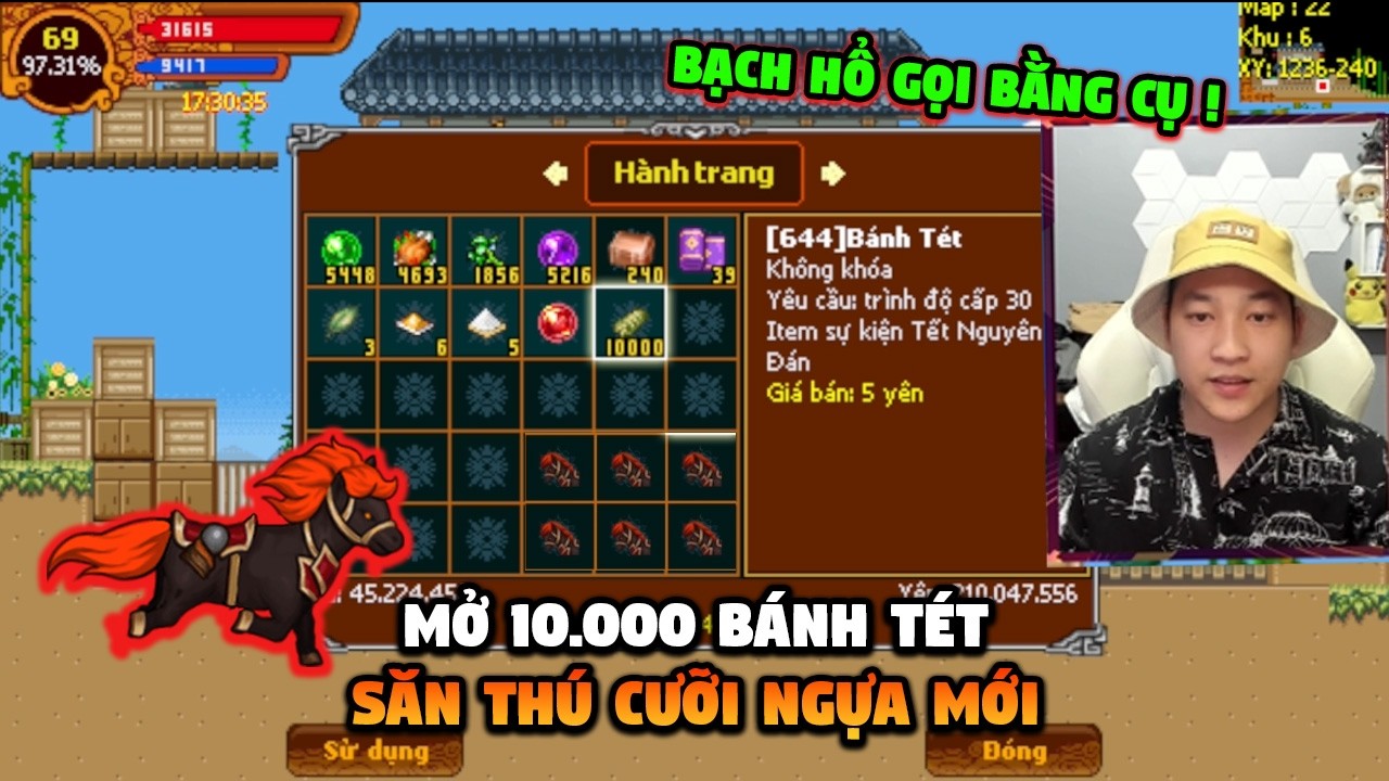 Mở 10.000 Bánh Tét Chỉ Để Săn Thú Cưỡi NGỰA Mới ! Bạch Hổ Gọi Bằng Cụ | Ninja School Online