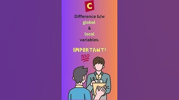 Difference b/w global and local variables | C Programming #shorts