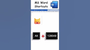 Shortcut to Add Cat Face Emoji Symbol in MS Word