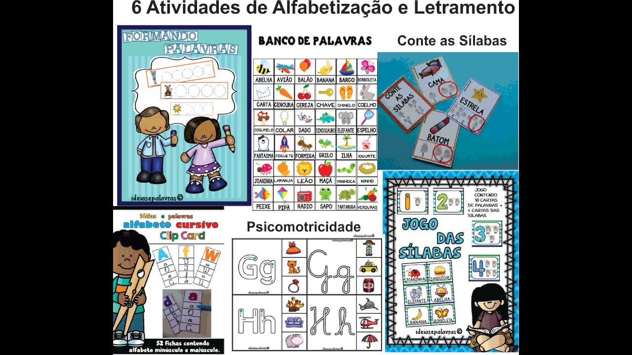 6 Jogos e Atividades de Alfabetização e Letramento, Material Estruturado, Atividades de Alfabetização e Letramento