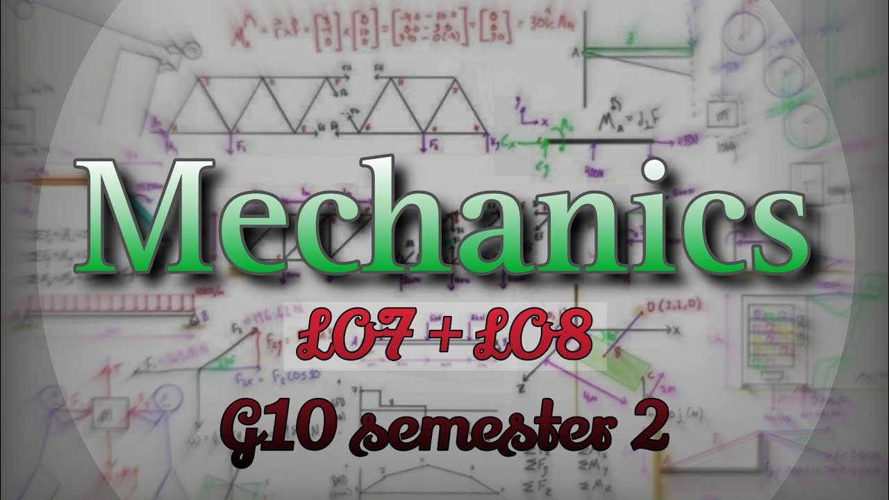 Lo8 Mechanics LO7 + LO8 | acceleration, vector force, pulley, Free body ...